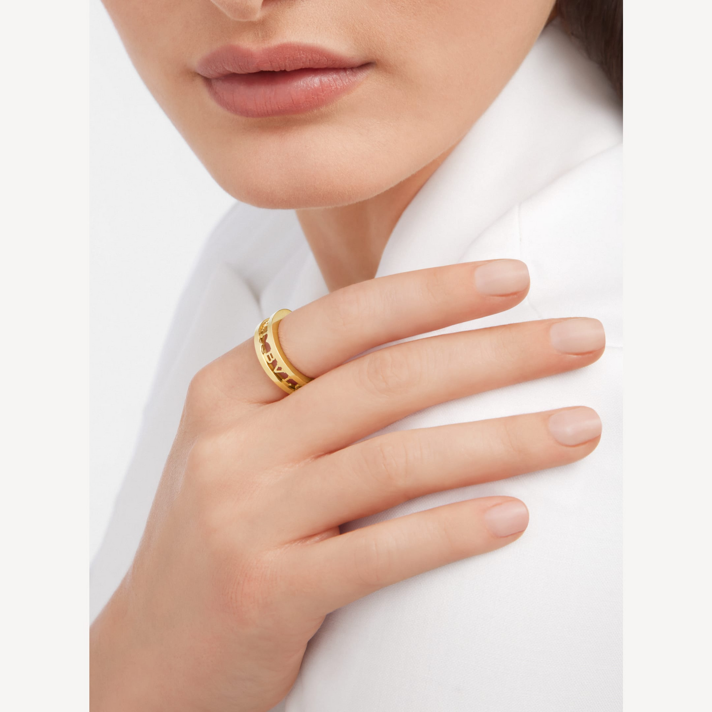 [baslovejewels]ZERO 1 ONE-BAND WITH OPENWORK LOGO SPIRAL RING