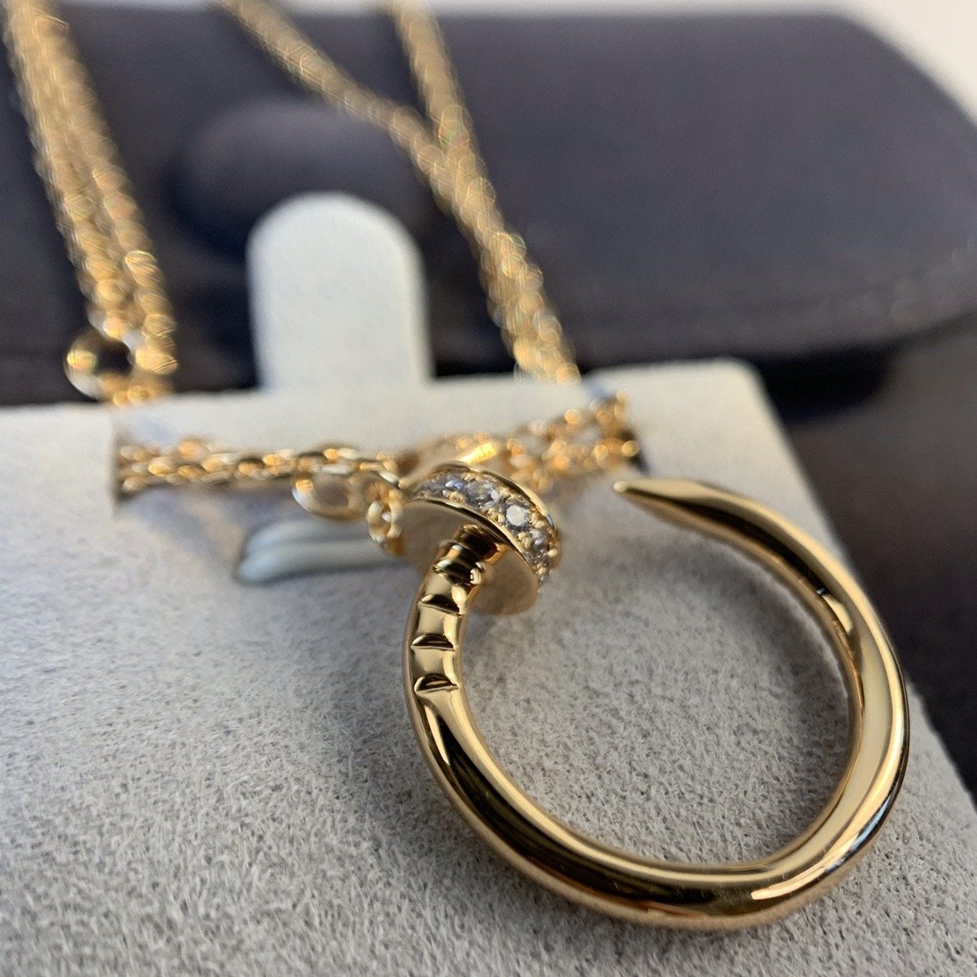 [baslovejewels]JUSTE NECKLACE PINK GOLD DIAMONDS
