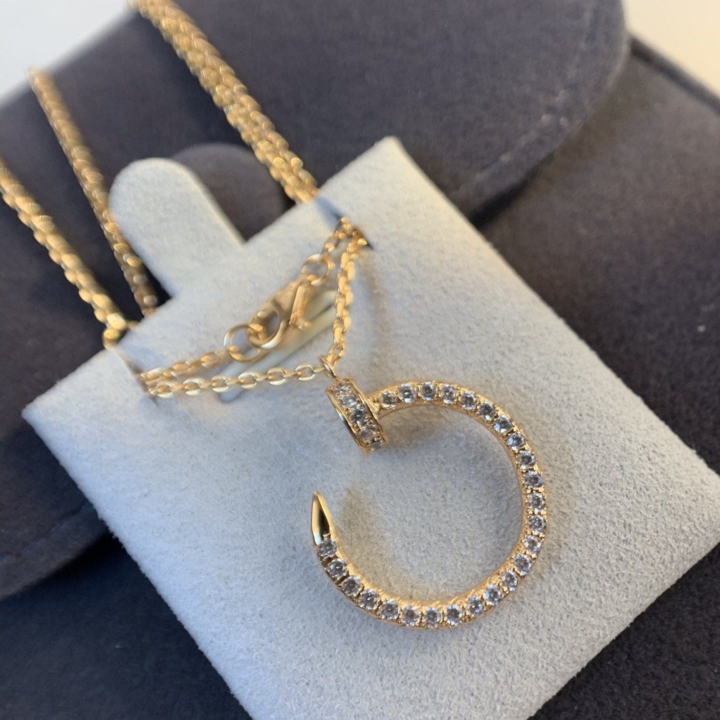 [baslovejewels]JUSTE NECKLACE PINK GOLD DIAMONDS
