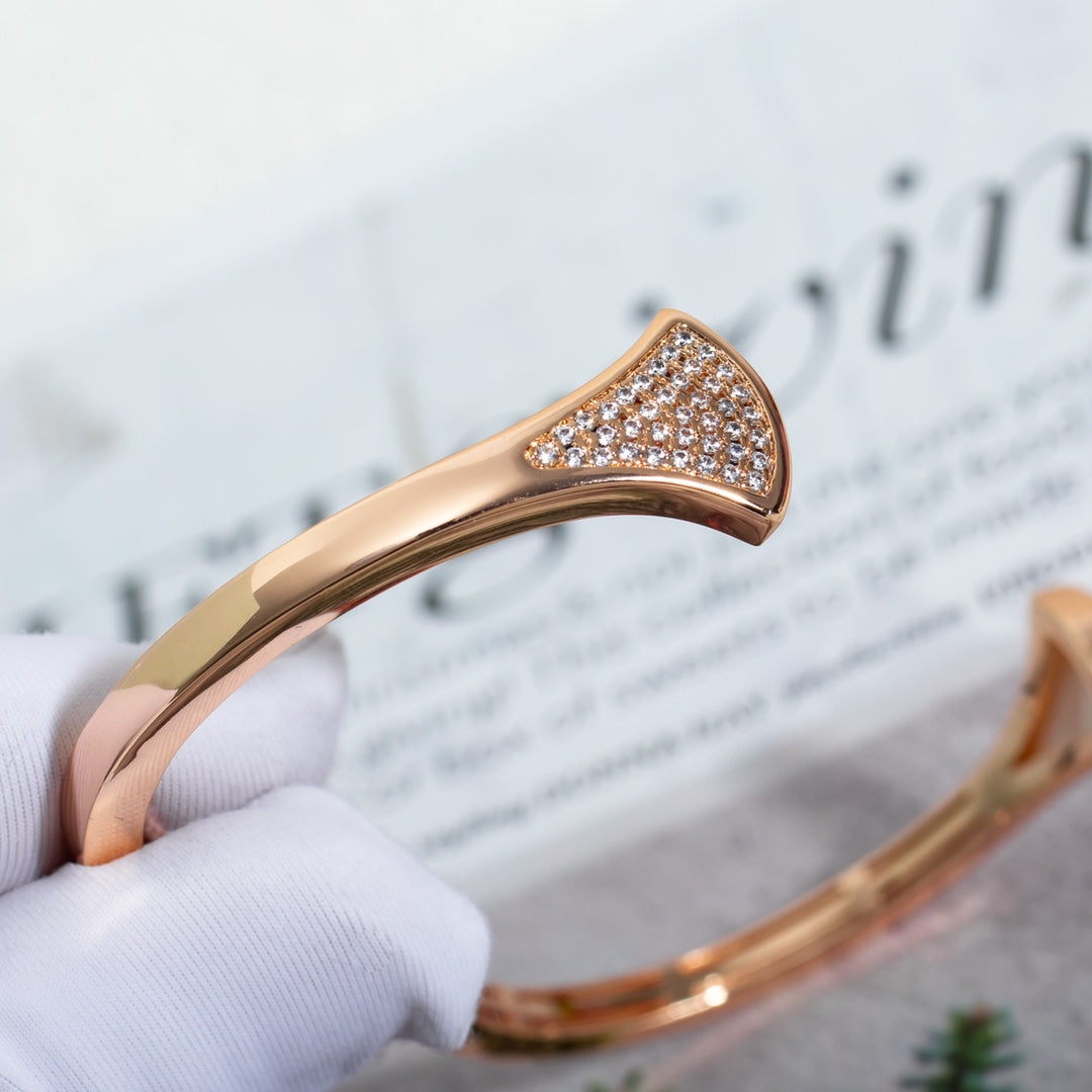 [baslovejewels]DREAM BRACELET OPEN PINK GOLD MOP DIAMOND