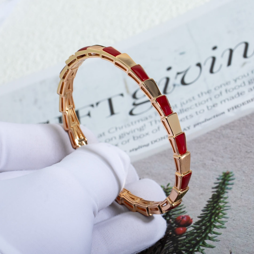[baslovejewels]SERPENTI BRACELET PINK GOLD RUBELLITE