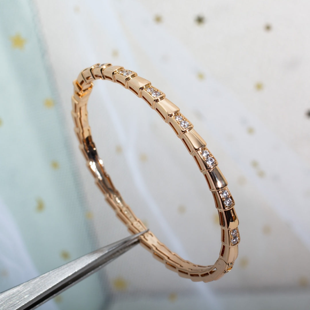 [baslovejewels]SERPENTI BRACELET PINK GOLD DIAMOND