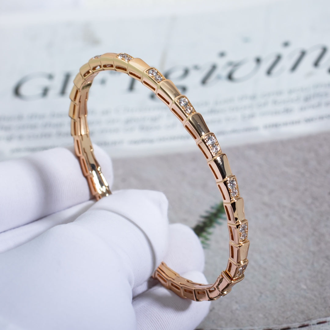 [baslovejewels]SERPENTI BRACELET PINK GOLD DIAMOND