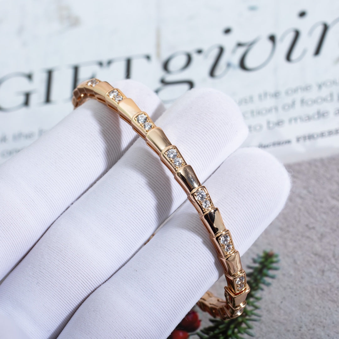 [baslovejewels]SERPENTI BRACELET PINK GOLD DIAMOND