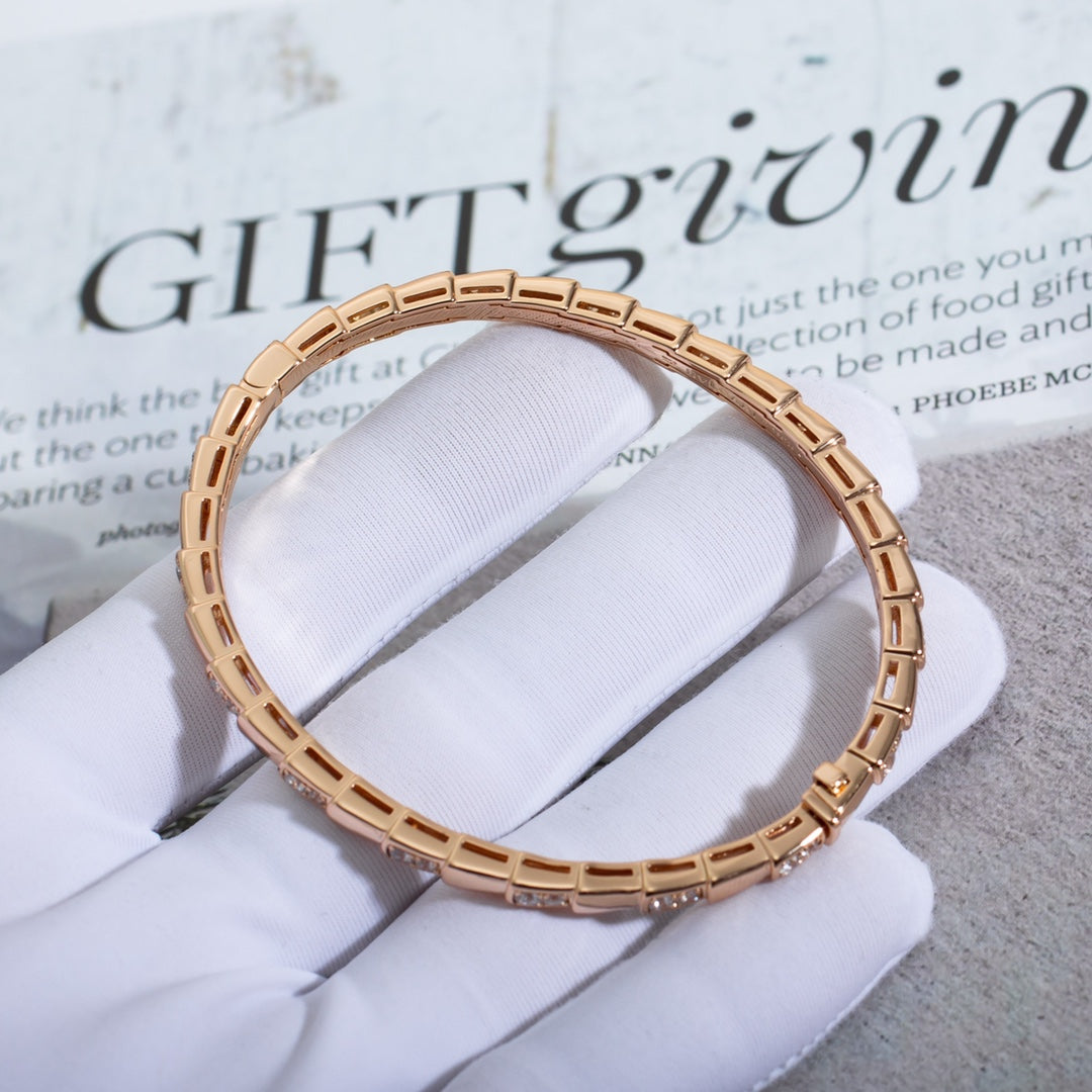 [baslovejewels]SERPENTI BRACELET PINK GOLD DIAMOND