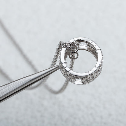 [baslovejewels]PARENTESI NECKLACE SILVER DIAMOND