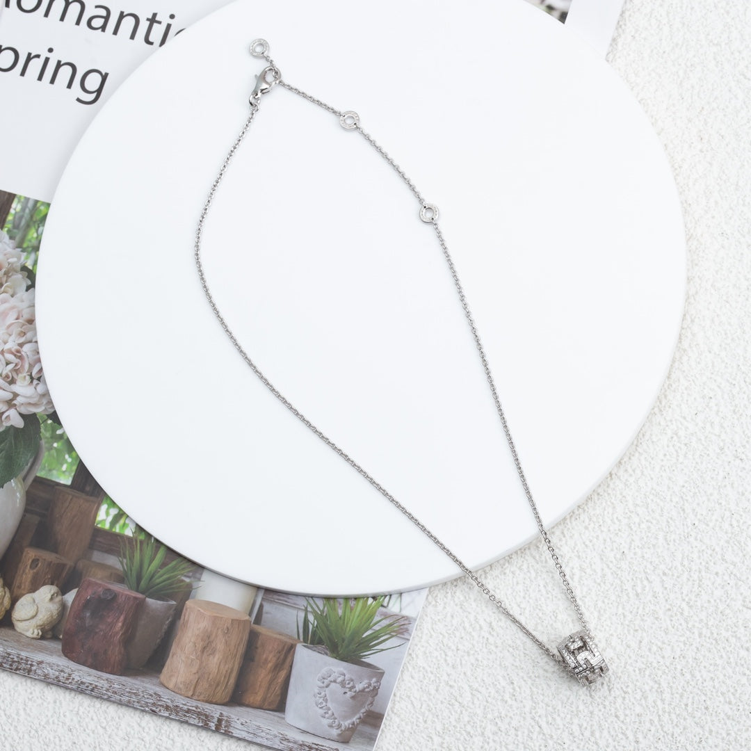 [baslovejewels]PARENTESI NECKLACE SILVER DIAMOND
