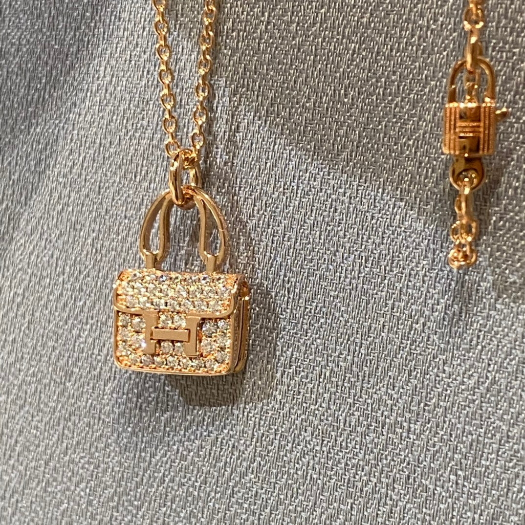 [baslovejewels]CONSTANCE PEDANT DIAMOND NECKLACE