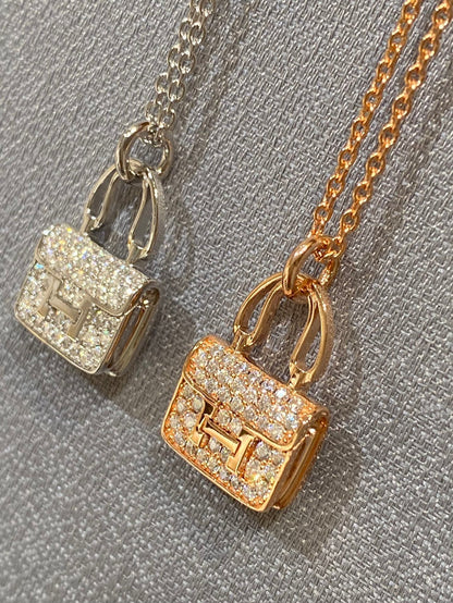 [baslovejewels]CONSTANCE PEDANT DIAMOND NECKLACE