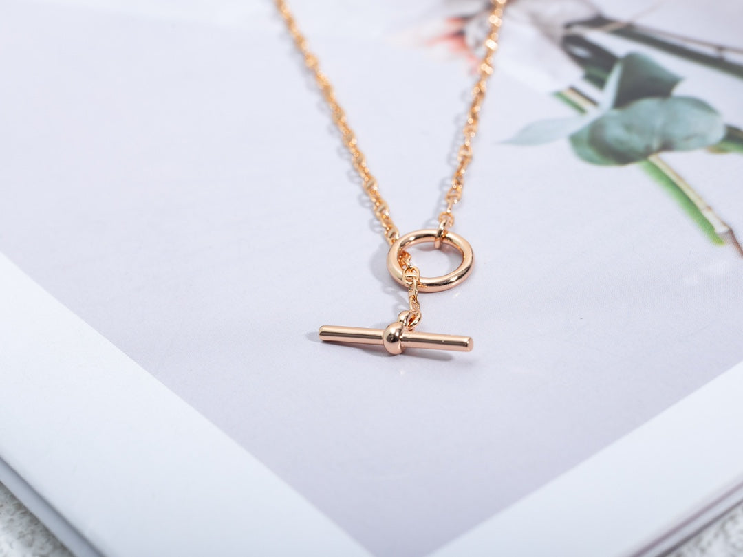[baslovejewels]ECHAPPEE NECKLACE PINK GOLD