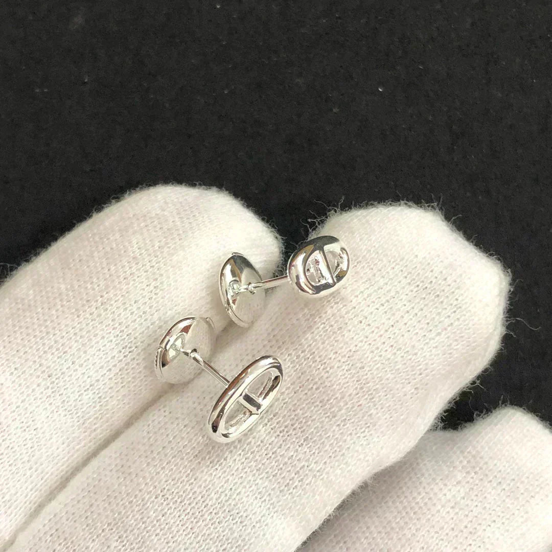 [baslovejewels]CHAINE SMALL EARRINGS GOLD AND SILVER