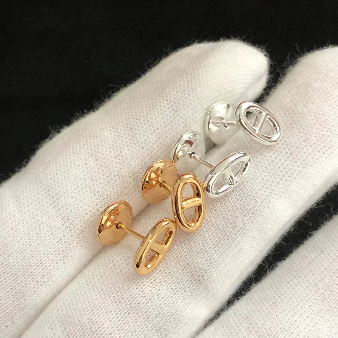 [baslovejewels]CHAINE SMALL EARRINGS GOLD AND SILVER
