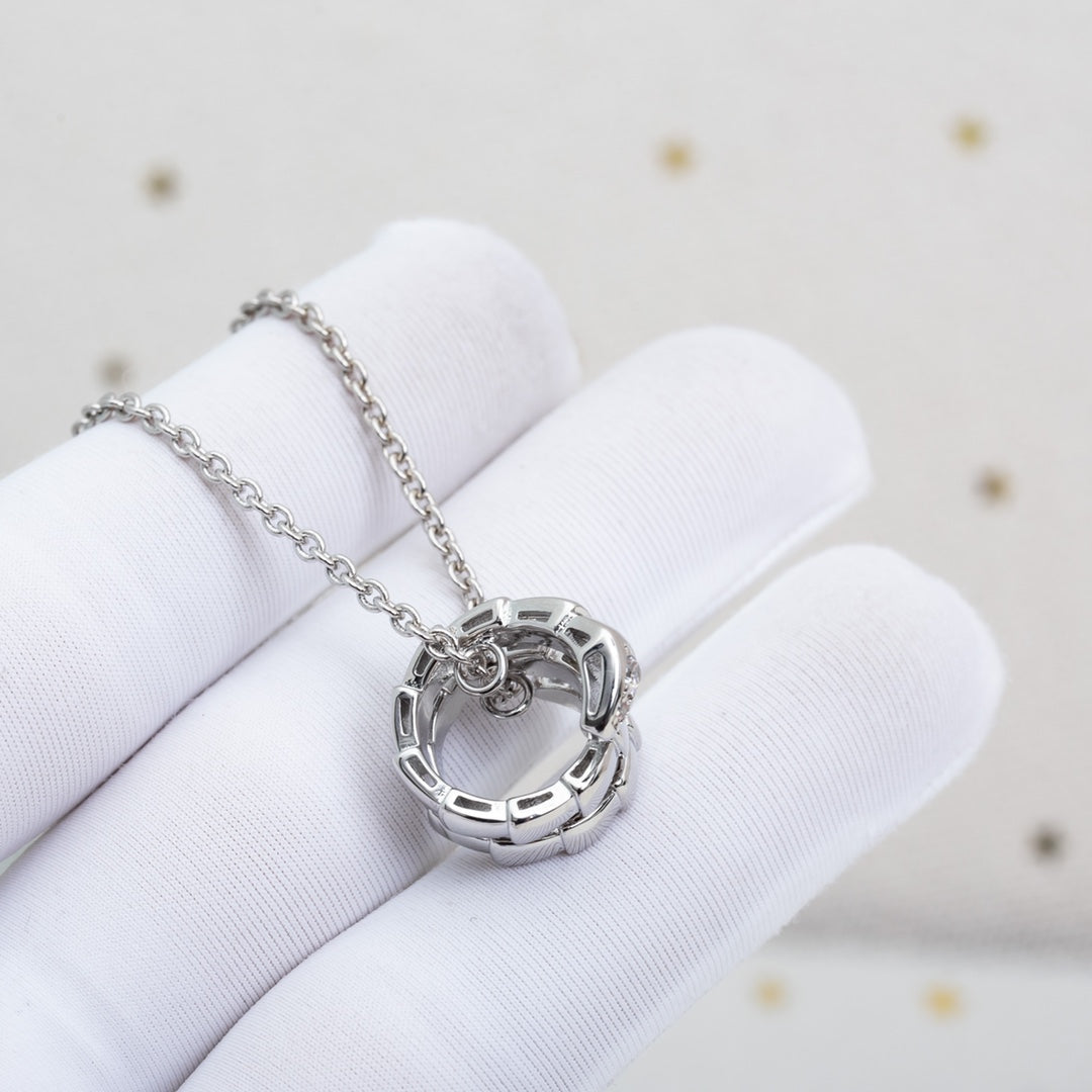 [baslovejewels]SERPENTI SILVER NECKLACE DIAMOND