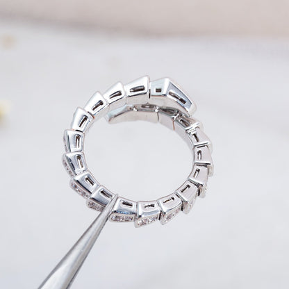 [baslovejewels]SERPENTI RING SILVER DIAMOND PAVED 4MM