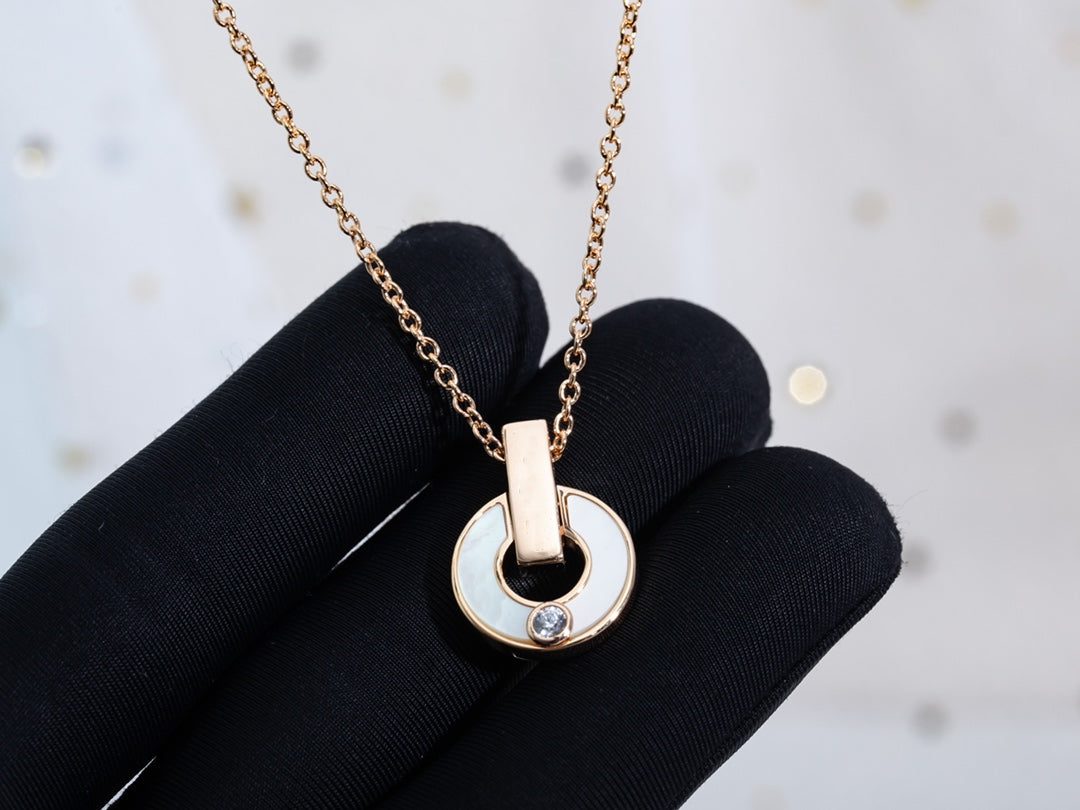 [baslovejewels]GARI NECKLACE PINK GOLD MOP