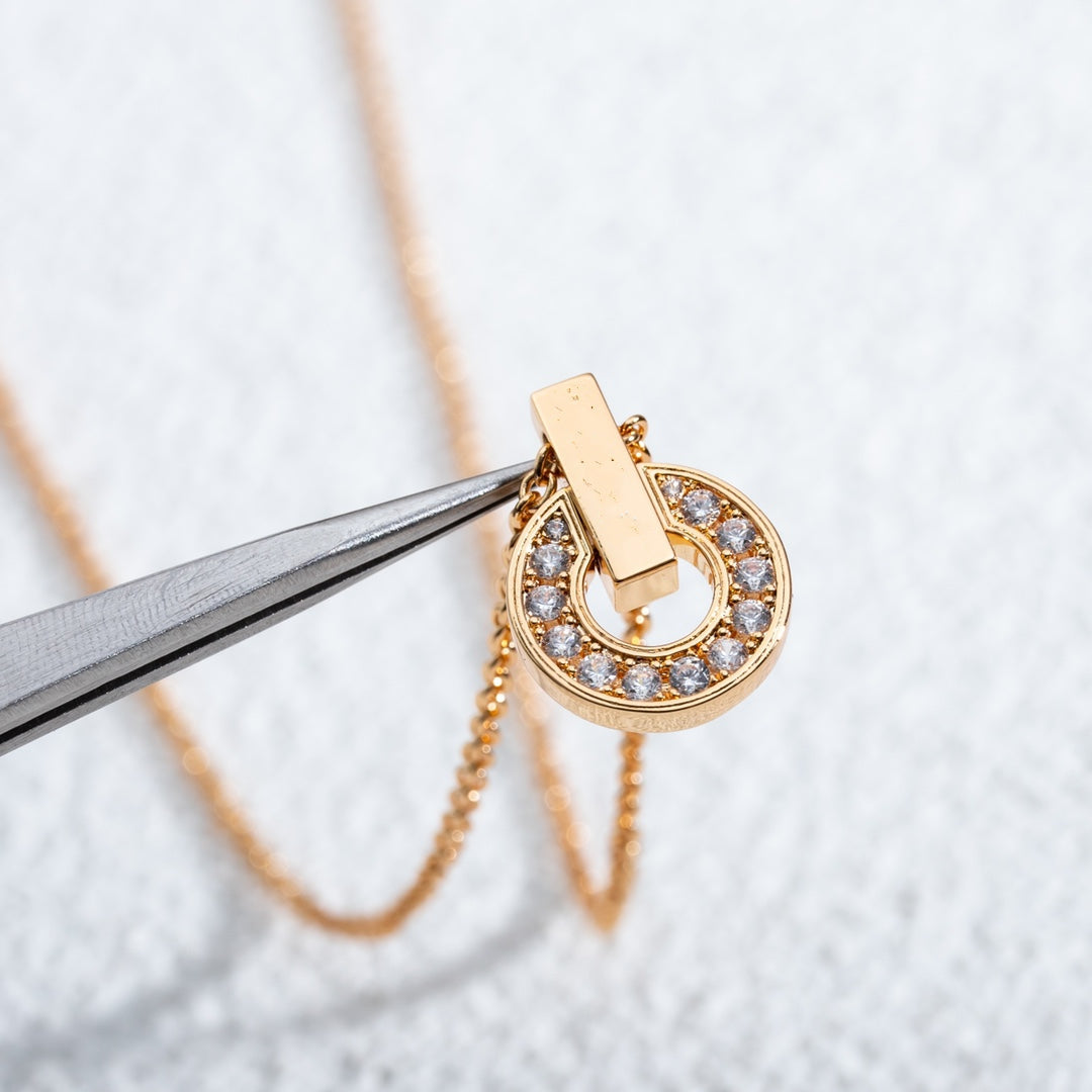 [baslovejewels]GARI NECKLACE PINK GOLD DIAMOND