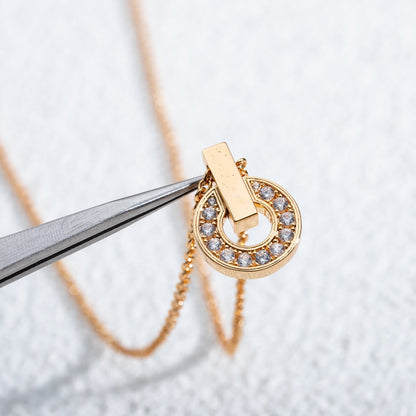 [baslovejewels]GARI NECKLACE PINK GOLD DIAMOND