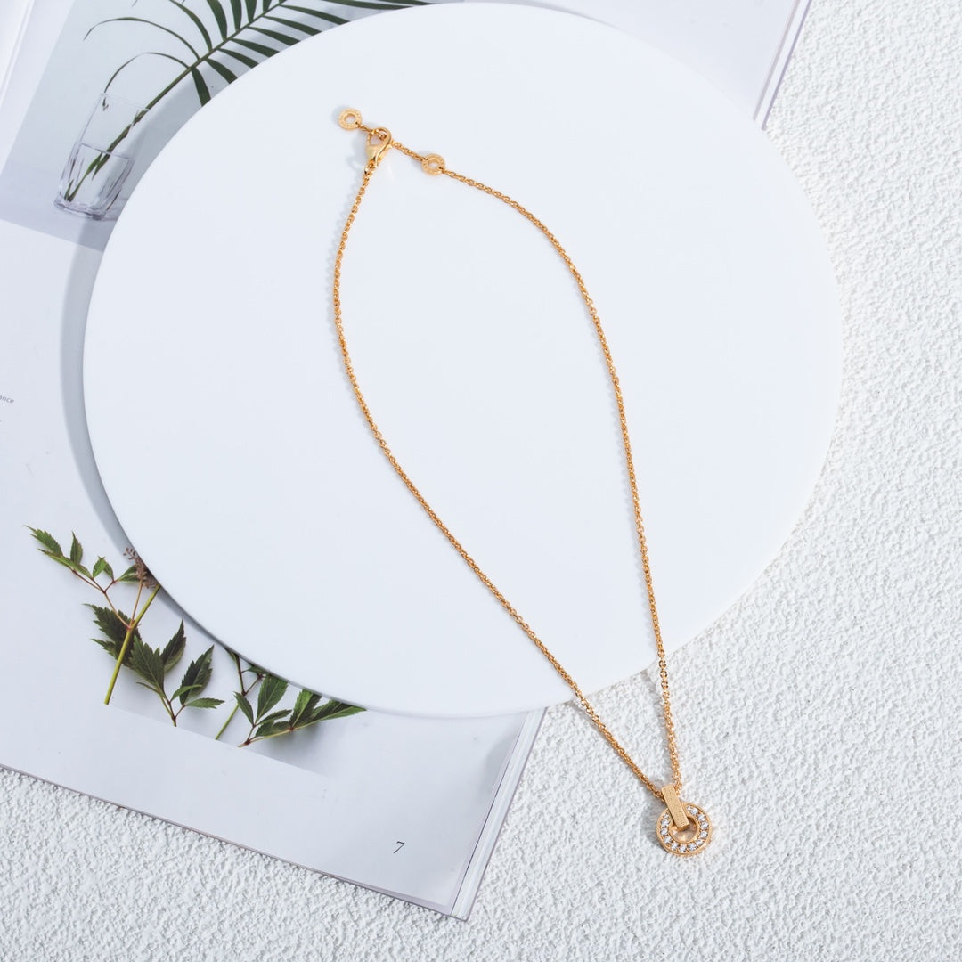 [baslovejewels]GARI NECKLACE PINK GOLD DIAMOND