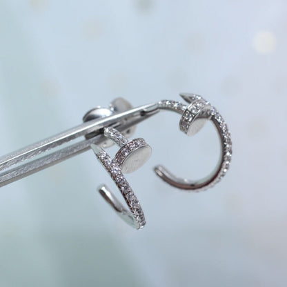 [baslovejewels]JUSTE EARRINGS 12.75MM SILVER DIAMOND
