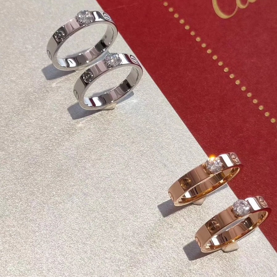 [baslovejewels]LOVE RING 3.6MM 1 BIG DIAMOND