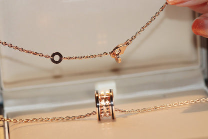 [baslovejewels]ZERO 1 ROCK PEDANT PINK GOLD BLACK NECKLACE