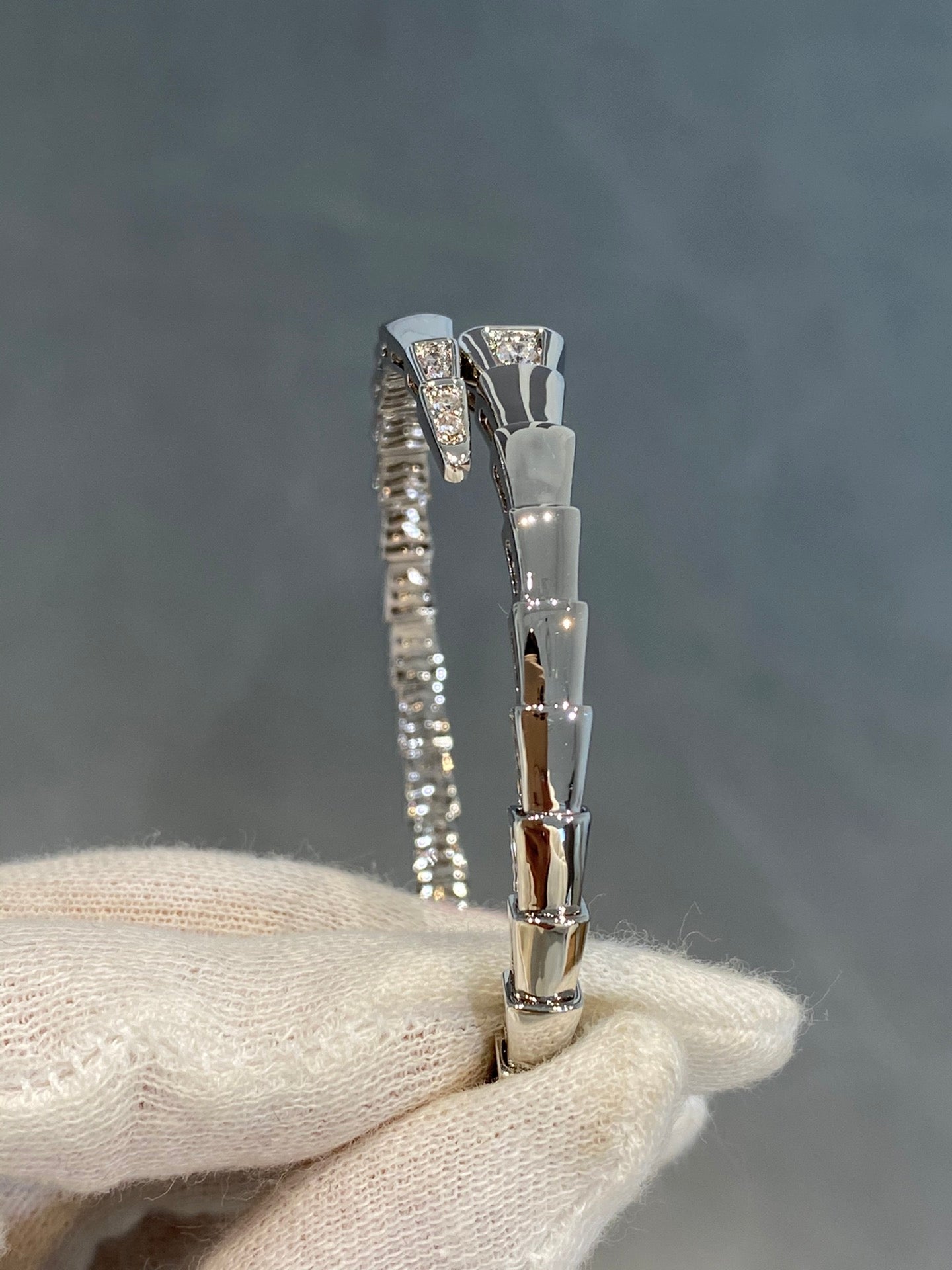 [baslovejewels]SERPENTI BRACELET DIAMONDS SILVER