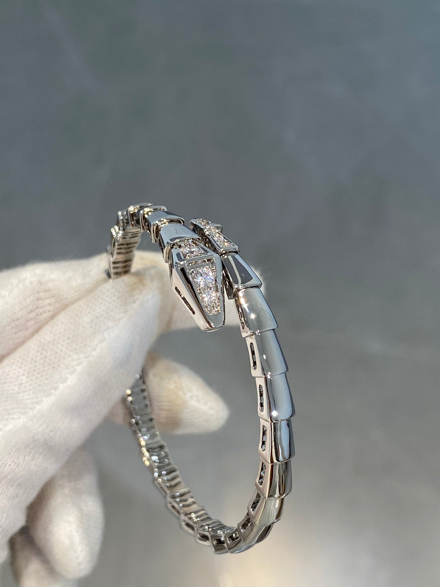 [baslovejewels]SERPENTI BRACELET DIAMONDS SILVER