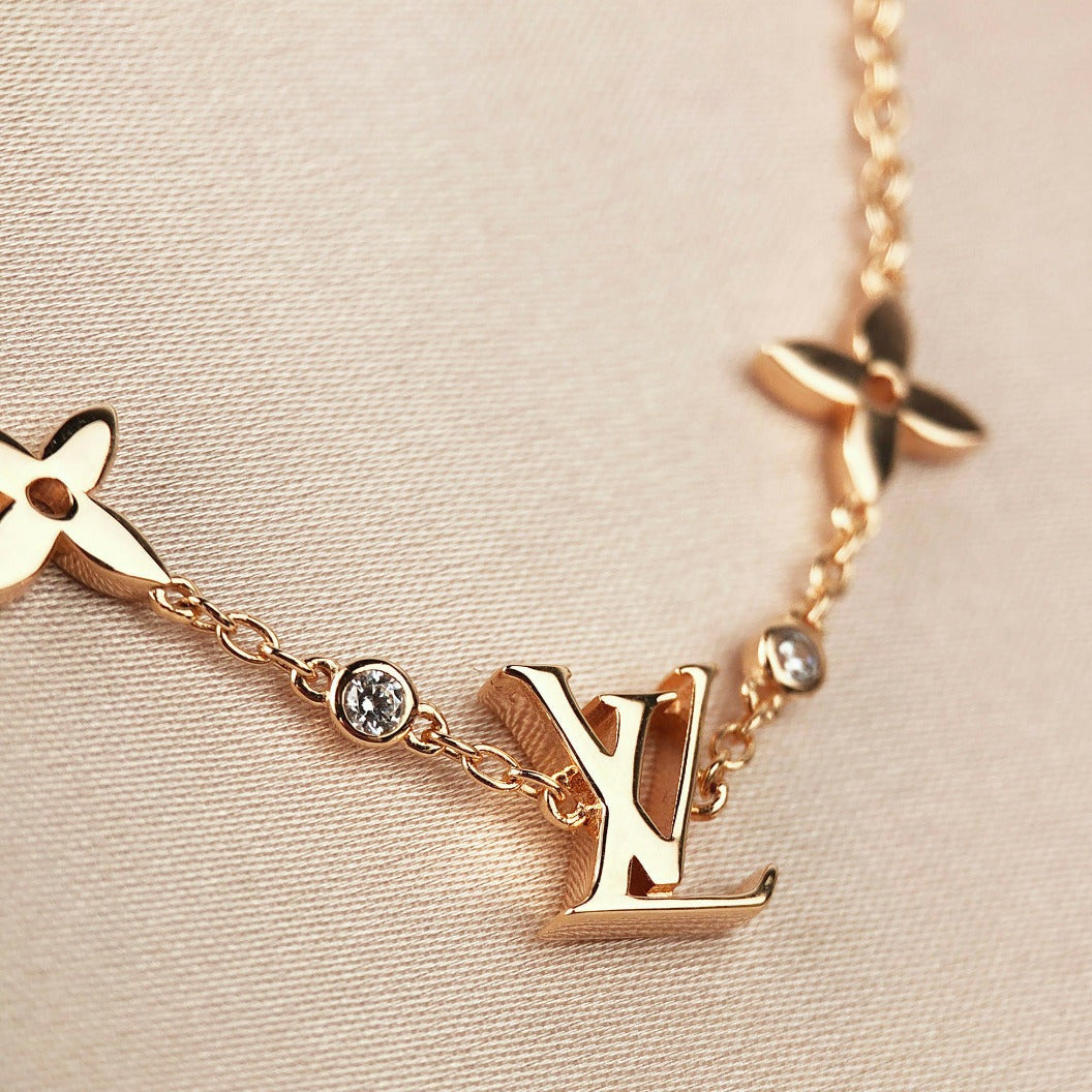 [baslovejewels]STAR AND SUN 7 MOTIFS GOLD BRACELET