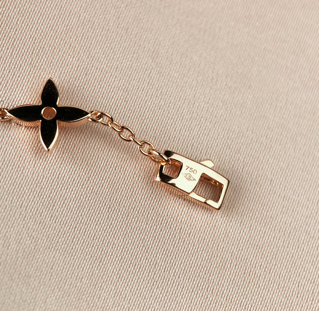 [baslovejewels]STAR AND SUN 7 MOTIFS GOLD BRACELET