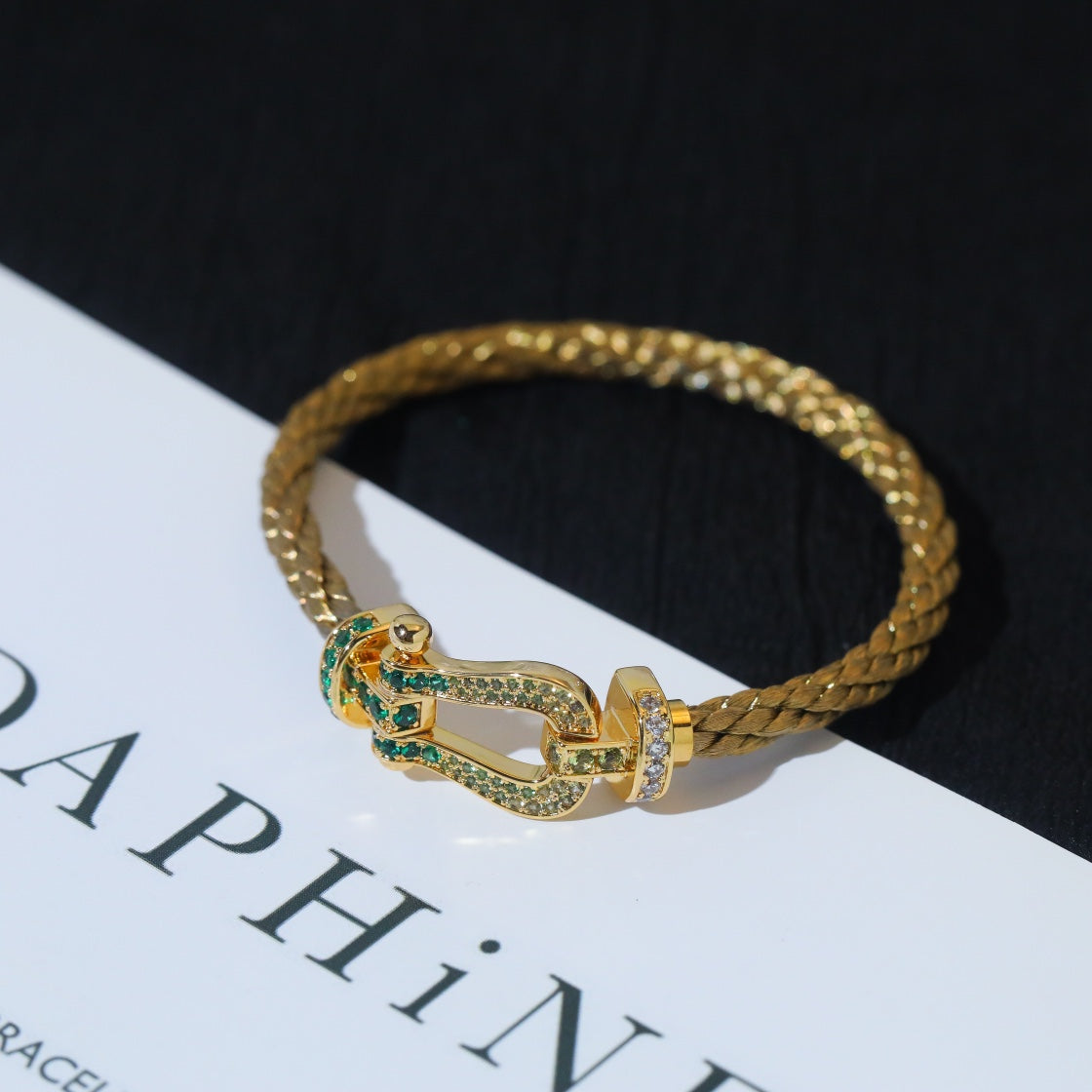 [baslovejewels]FORCE 10 GOLD GREEN DIAMOND PAVED