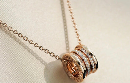 [baslovejewels]ZERO 1 PINK GOLD DIAMOND NECKLACE