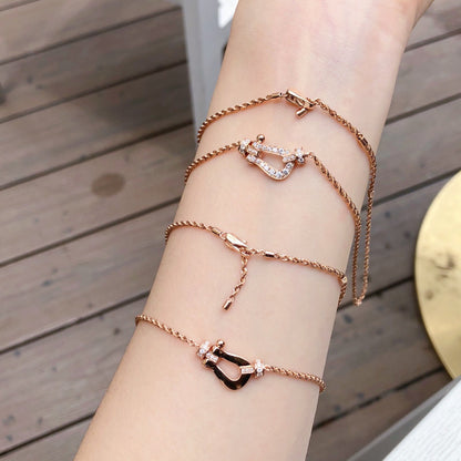 [baslovejewels]FORCE 10 PINK GOLD DIAMOND NECKLACE