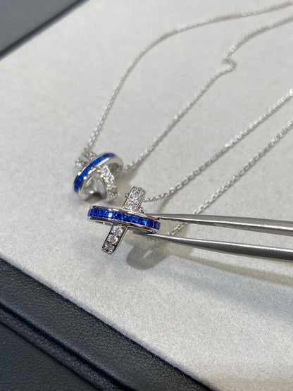 [baslovejewels]LIENS DIAMOND SILVER NECKLACE