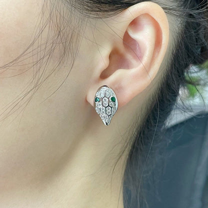 [baslovejewels]SERPENT DIAMOND STUD EARRINGS