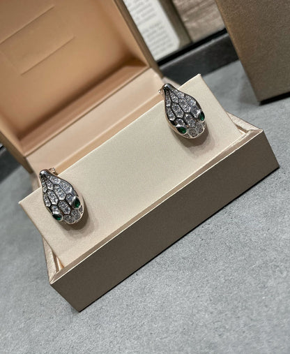 [baslovejewels]SERPENT DIAMOND STUD EARRINGS