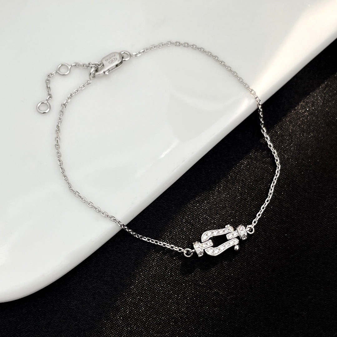 [baslovejewels]FORCE 10 FULL DIAMOND BUCKLE CHAIN LINK MINI MODEL