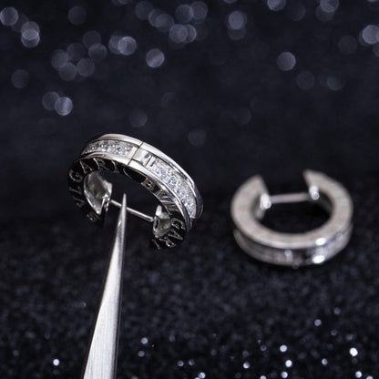 [baslovejewels]ZERO 1 MINI SILVER DIAMOND EARRINGS