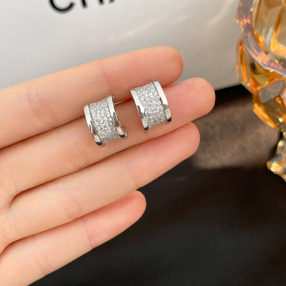 [baslovejewels]ZERO 1 DIAMOND PAVED EARRINGS