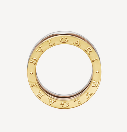 [baslovejewels]ZERO 1 THREE-BAND ROSE WHITE AND YELLOW RING