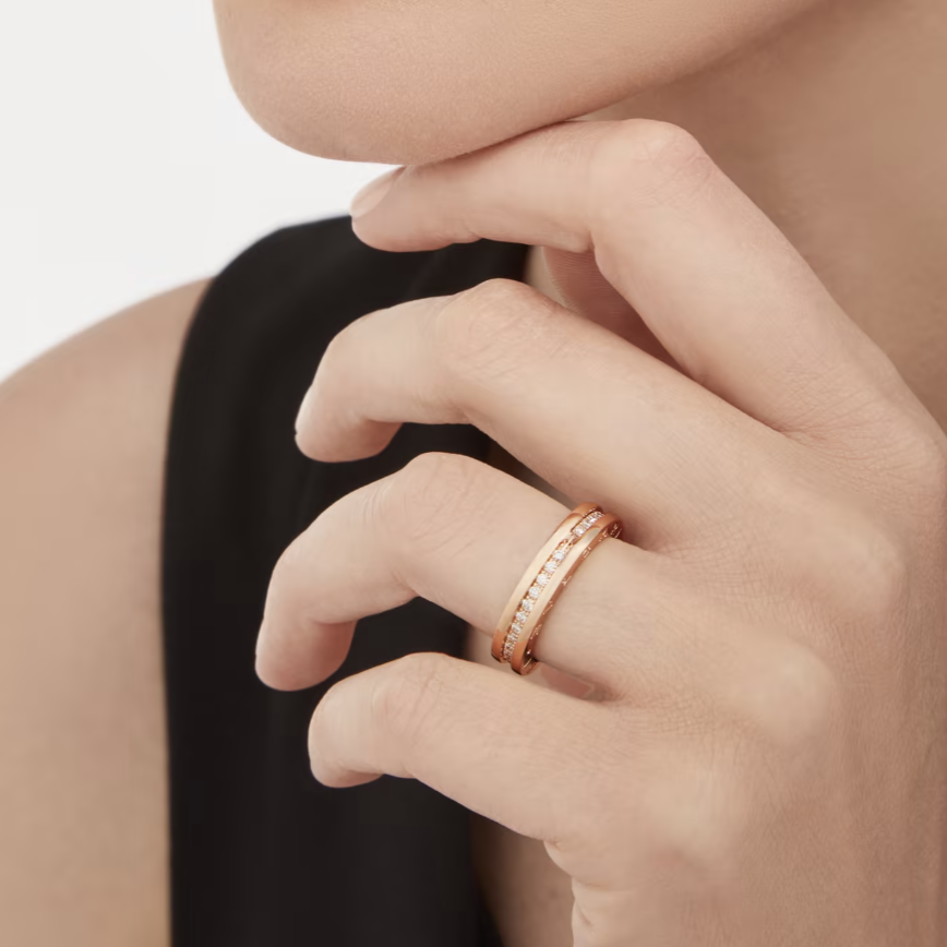 [baslovejewels]ZERO 1 ONE-BAND PAVED DIAMONDS ON THE SPIRAL RING