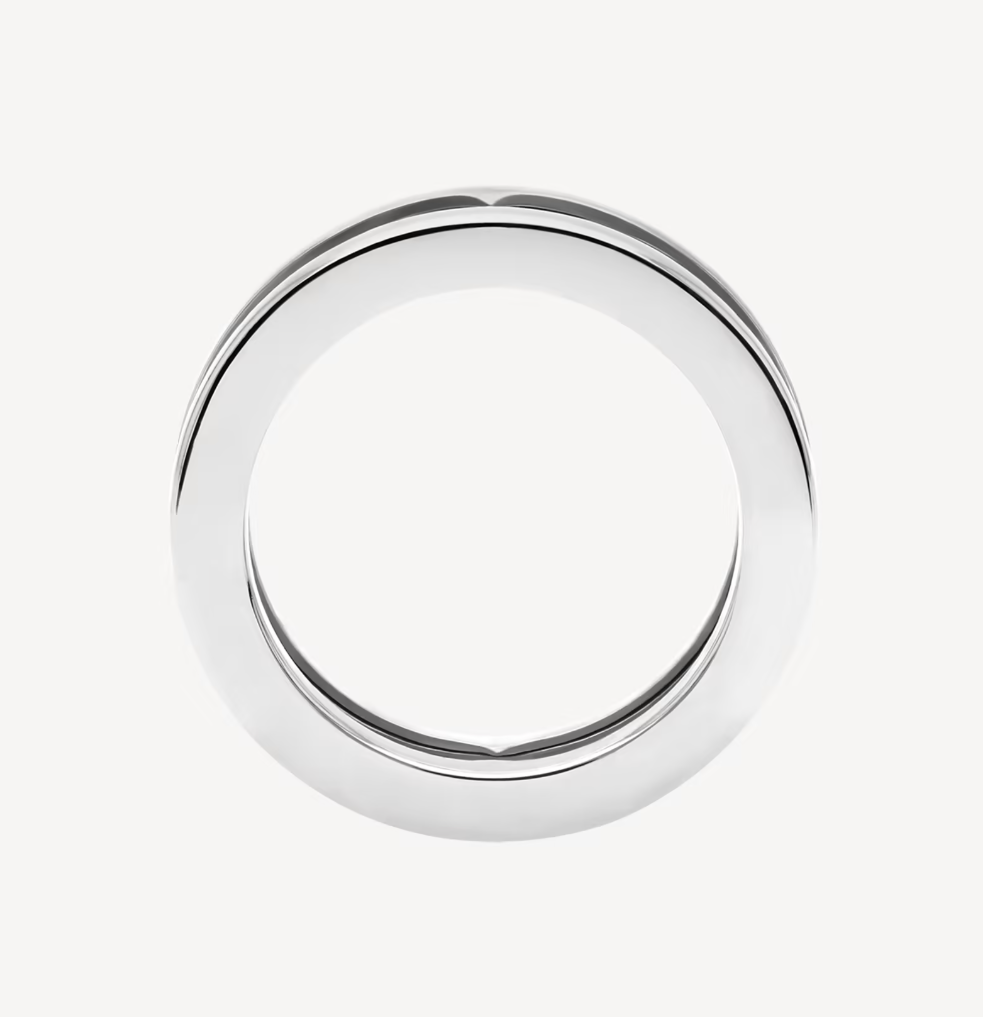 [baslovejewels]ZERO 1 ONE-BAND WITH OPENWORK LOGO SPIRAL RING