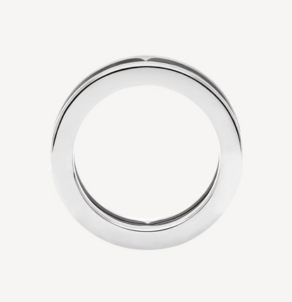 [baslovejewels]ZERO 1 ONE-BAND WITH OPENWORK LOGO SPIRAL RING