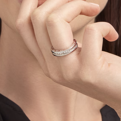 [baslovejewels]ZERO 1 ONE-BAND PAVED DIAMONDS ON THE SPIRAL RING