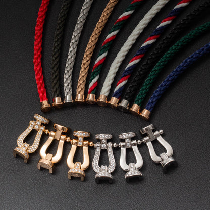 [baslovejewels]FORCE LARGE HORSESHOE FULL DIAMOND BRACELET SILVER