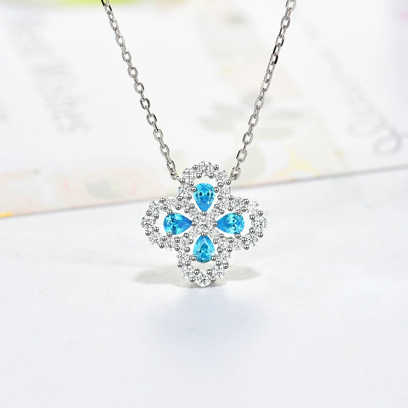 [baslovejewels]LOOP NECKLACE FULL MOTIF DIAMOND 16MM MULTIPLE COLORS