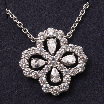 [baslovejewels]LOOP NECKLACE FULL MOTIF DIAMOND 16MM MULTIPLE COLORS