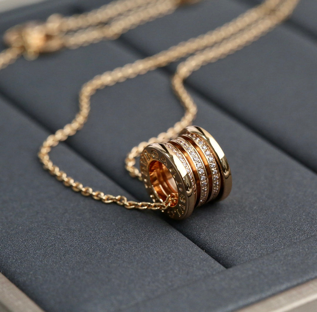 [baslovejewels]ZERO 1 PINK GOLD DIAMOND NECKLACE
