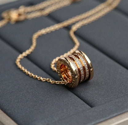 [baslovejewels]ZERO 1 PINK GOLD DIAMOND NECKLACE