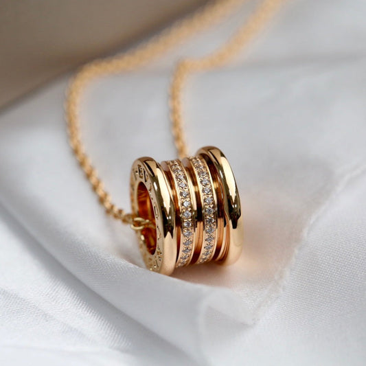 [baslovejewels]ZERO 1 PINK GOLD DIAMOND NECKLACE