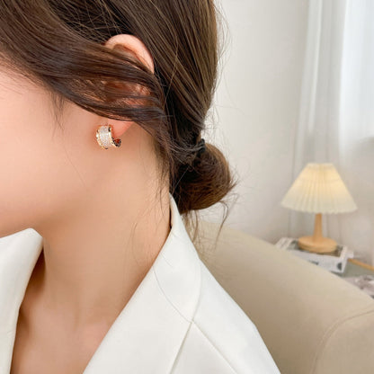 [baslovejewels]ZERO 1 DIAMOND PAVED EARRINGS